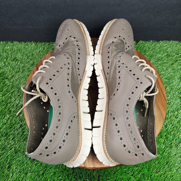 Cole Haan Zerogrand Wingtip Oxford Shoes Leather Brown Mens Size 11.5 M C14006 main image 7